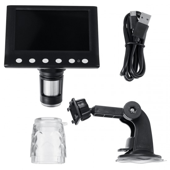 1000X 4.3 inch Portable Digital Microscope Magnifier Camera With 8LED Lights