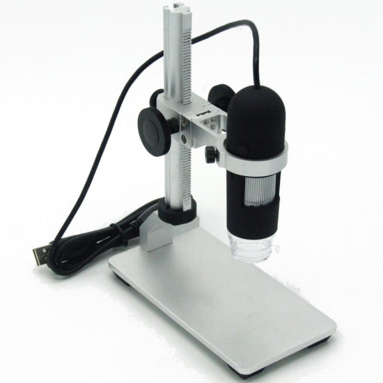 1000X 8 LEDs USB Digital Continuous Zoom Microscope Magnifier with Adjustable Aluminium Alloy Stand