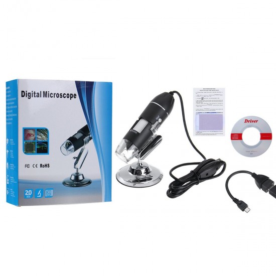 1000X 8LED 2MP USB Zoom Microscope Digital Magnifier HD Endoscopic Camera Video