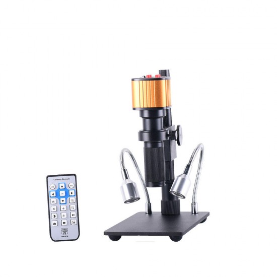 16MP HD Industrial Digital Electronic Microscope Camera 150x C-Mount Zoom Lens Camera Stand for Soldering