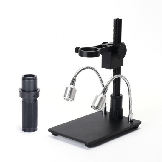 16MP HD Industrial Digital Electronic Microscope Camera 150x C-Mount Zoom Lens Camera Stand for Soldering