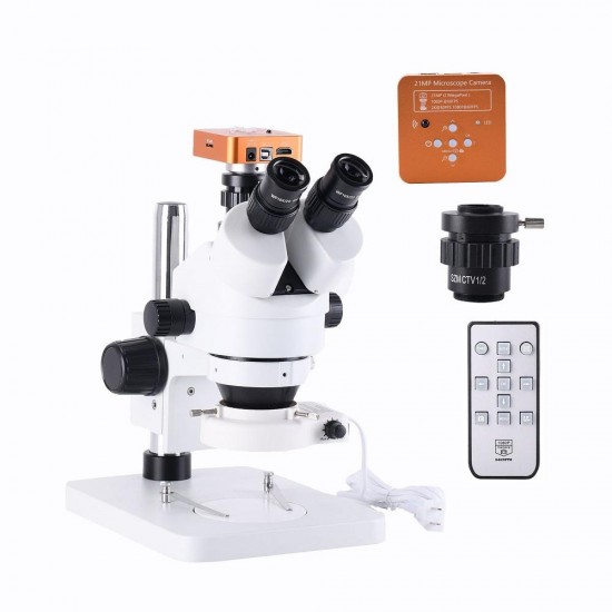 21MP 2K HD USB Microscope Camera with 56 LED Light Stereo Microscope Zoom 7X-45X Repair Microscope For PCB Soldering