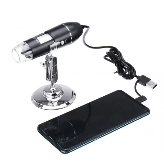 3 in 1 Digital USB Type-C Microscope Microscope Magnifier Camera 8 LED Stand for Android Digital Microscope 500X