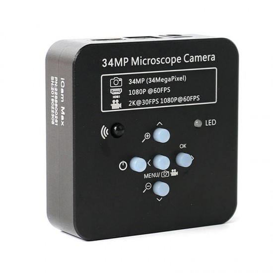 34MP 1080P Freely Adjustable Stand HDMI Video Industry Microscope Camera Video Recorder 180X 300X C-Mount Lens For PCB Soldering 34MP 1080P Freely Adjustable Stand HDMI Video Industry Microscope Camera Video Recorder 180X 300X C-Mount Lens For PCB Soldering