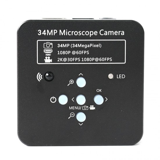 34MP 1080P Freely Adjustable Stand HDMI Video Industry Microscope Camera Video Recorder 180X 300X C-Mount Lens For PCB Soldering 34MP 1080P Freely Adjustable Stand HDMI Video Industry Microscope Camera Video Recorder 180X 300X C-Mount Lens For PCB Soldering