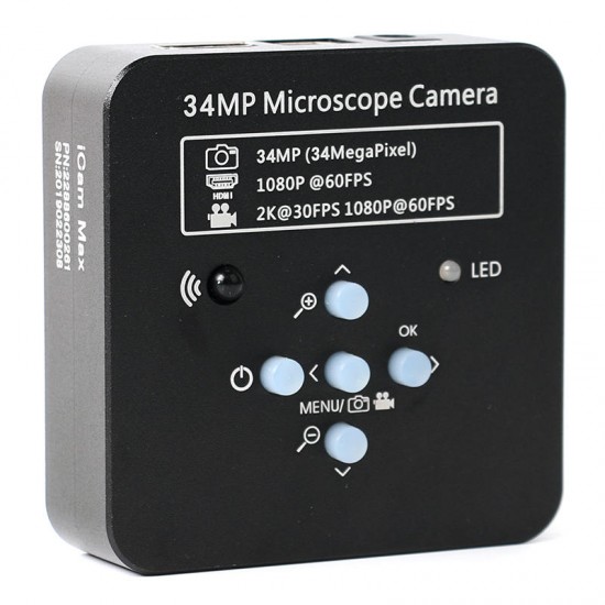 34MP 1080P Freely Adjustable Stand HDMI Video Industry Microscope Camera Video Recorder 180X 300X C-Mount Lens For PCB Soldering 34MP 1080P Freely Adjustable Stand HDMI Video Industry Microscope Camera Video Recorder 180X 300X C-Mount Lens For PCB Soldering