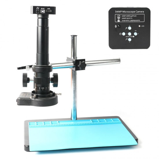 34MP 1080P Freely Adjustable Stand HDMI Video Industry Microscope Camera Video Recorder 180X 300X C-Mount Lens For PCB Soldering 34MP 1080P Freely Adjustable Stand HDMI Video Industry Microscope Camera Video Recorder 180X 300X C-Mount Lens For PCB Soldering