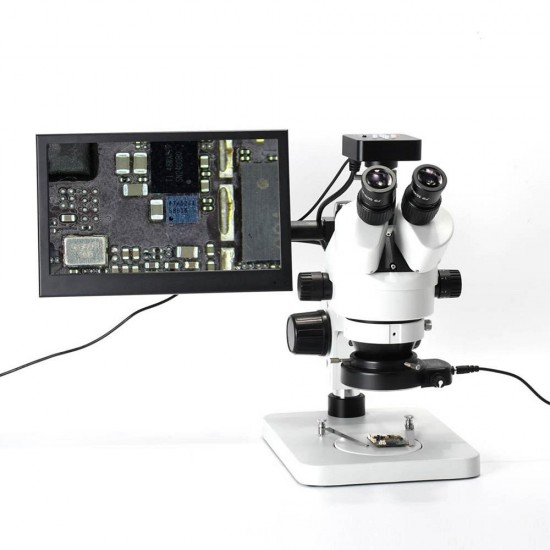 34MP 2K HD USB Microscope Camera with 56 LED Light Stereo Microscope Zoom 7X-45X Repair Microscope For PCB Soldering