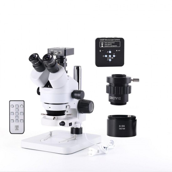 34MP 2K HD USB Microscope Camera with 56 LED Light Stereo Microscope Zoom 7X-45X Repair Microscope For PCB Soldering 34MP 2K HD USB Microscope Camera with 56 LED Light Stereo Microscope Zoom 7X-45X Repair Microscope For PCB Soldering