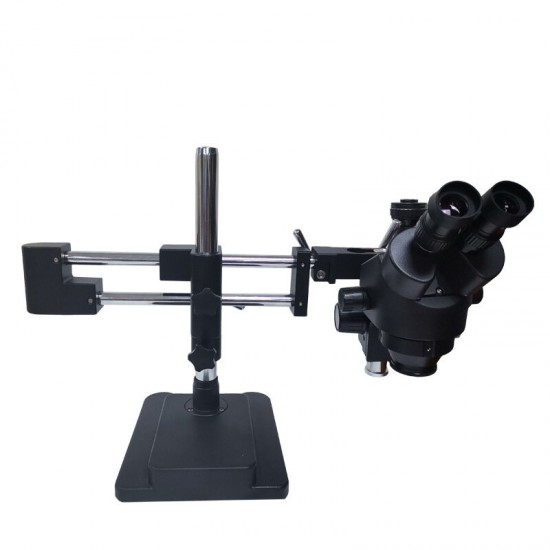 3.5X-90X Continuous Stereo Zoom Magnification Dual-arm Black Microscope for Mobile Phone Repair