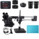 3.5X-90X Double Boom Stand Zoom Simul Focal Stereo Microscope+12MP 4K HDMI USB Industrial Camera For Phone PCB Repair