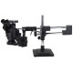 3.5X-90X Double Boom Stand Zoom Simul Focal Stereo Microscope+48MP 2K HDMI USB Industrial Camera for Phone PCB Repair