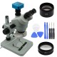 3.5X-90X Stereo Zoom Big table stand Microscope with 48MP Microscope Camera 0.5X Auxiliary Objective Lens