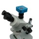 3.5X-90X Stereo Zoom Big table stand Microscope with 48MP Microscope Camera 0.5X Auxiliary Objective Lens