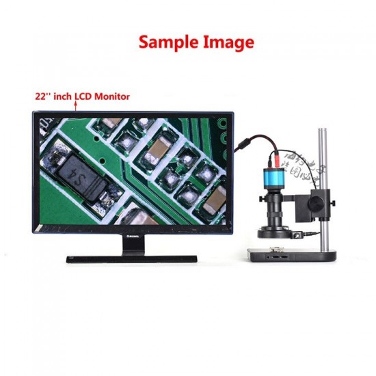 48MP HDMI Digital Machine Vision Industrial Microscope Camera CCD 130X C-Mount Zoom Lens 56LED Light for PCB Soldering