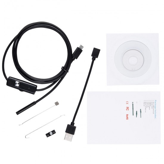 8mm USB Mobile Phone Borescope Inspection Tube Camera 8LEDs Waterproof