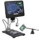 AD206S Dual Lens Microscope and Digital Electronic Borescope Microscope PCB Phone Repair SMD/SMT Soldering Tool