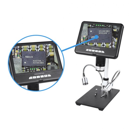 AD207 7 inch 3D Digital Microscope Soldering Tool for Phone/PCB/SMD Repair with Image Rotate Function