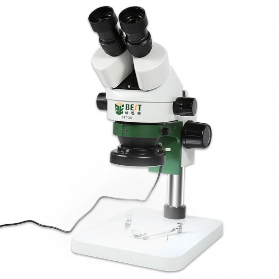 BST-X5 Binocular Stereo Microscope 7-45X Continuous Zoom Professional Mobile Phone Repair Circuit Board Microscope with LED Lights Flat-bottomed Stand BST-X5 Binocular Stereo Microscope 7-45X Continuous Zoom Professional Mobile Phone Repair Circuit Board Microscope with LED Lights Flat-bottomed Stand