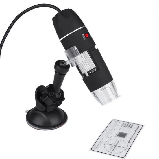 New USB 8 LED 500X 2MP Digital Microscope Endoscope Magnifier Video Camera with Suction Cup Stand