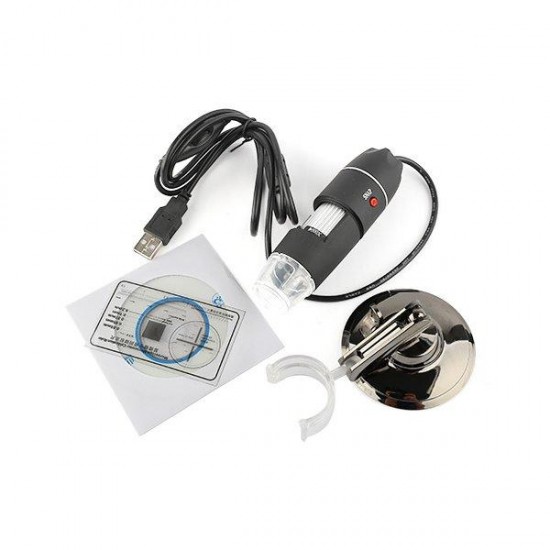 USB 8 LED 50X-500X 2MP Digital Microscope Borescope Magnifier Video Camera