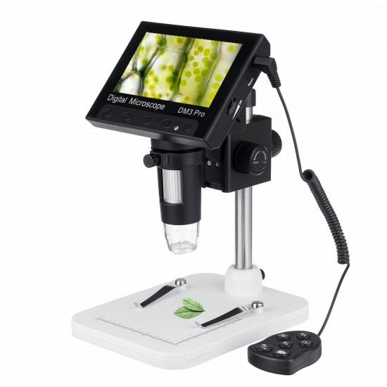 DM3 Pro 1000X 4.3 inch 1080P Remote Control Portable Digital Microscope Magnifier Camera With 8LED Lights Plastic Base DM3 Pro 1000X 4.3 inch 1080P Remote Control Portable Digital Microscope Magnifier Camera With 8LED Lights Plastic Base
