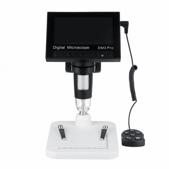 DM3 Pro 1000X 4.3 inch 1080P Remote Control Portable Digital Microscope Magnifier Camera With 8LED Lights Plastic Base DM3 Pro 1000X 4.3 inch 1080P Remote Control Portable Digital Microscope Magnifier Camera With 8LED Lights Plastic Base