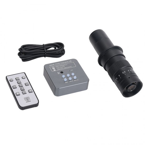 FHD 48MP HDMI USB Industrial Electronic Digital Video Microscope Camera 180X C Mount Lens for Phone PCB Soldering FHD 48MP HDMI USB Industrial Electronic Digital Video Microscope Camera 180X C Mount Lens for Phone PCB Soldering