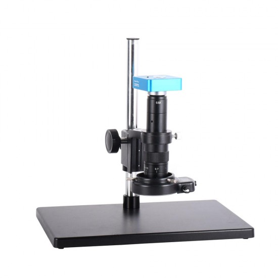 Full Set 34MP 2K Industrial Soldering Digital Microscope Camera USB Outputs 180X C-mount Lens 56 LED 11.6 inch screen