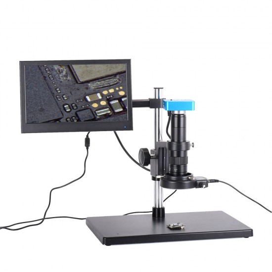 Full Set 34MP 2K Industrial Soldering Digital Microscope Camera USB Outputs 180X C-mount Lens 56 LED 11.6 inch screen Full Set 34MP 2K Industrial Soldering Digital Microscope Camera USB Outputs 180X C-mount Lens 56 LED 11.6 inch screen
