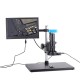 Full Set 34MP 2K Industrial Soldering Digital Microscope Camera USB Outputs 180X C-mount Lens 56 LED 11.6 inch screen