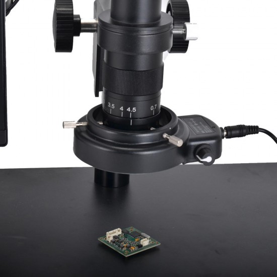 13MP 1/3 Inch CMOS HD VGA Digital Industry Video Inspection Microscope Camera Set+100X C-mount Lens+56 LED Light+Table Stand 13MP 1/3 Inch CMOS HD VGA Digital Industry Video Inspection Microscope Camera Set+100X C-mount Lens+56 LED Light+Table Stand