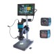 14MP USB Digital Industry Microscope Camera 100X Zoon C-mount Lens 4GB TF Card + 7'' Inch LCD Monitor