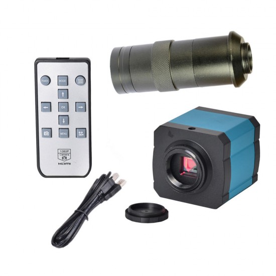 14MP USB HD Industry Video Microscope Camera Digital Zoom 720p 60Hz Video Output + 100X C-mount Lens