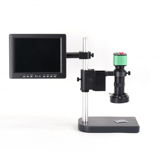 16MP 1080P USB Video Microscope Camera with C-mount Lens 40 LED Light 8' inch LCD Monitor for PCB Repair