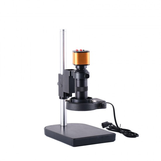 16MP Electronic Video Stereo Digital USB Industrial Microscope Camera 150X C-mount Lens Stand For PCB THT Soldering