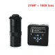 21MP 1080P 60FPS 2K Industrial Camera USB Digital Video Microscope Magnifier 100X 180X 200X 300X Lens C-mount Accessories