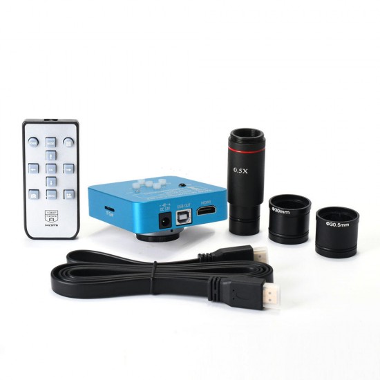 34MP 2K 1080P 60FPS HDMI USB Digital Microscope with 0.5X C-Mount Adapter 34MP 2K 1080P 60FPS HDMI USB Digital Microscope with 0.5X C-Mount Adapter