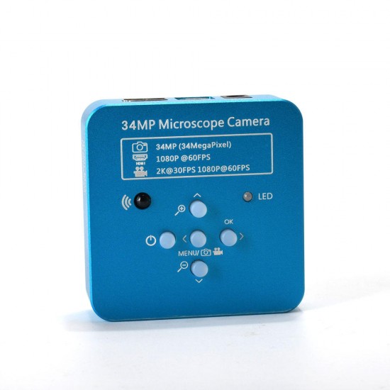 34MP 2K 1080P 60FPS HDMI USB Digital Microscope with 0.5X C-Mount Adapter 34MP 2K 1080P 60FPS HDMI USB Digital Microscope with 0.5X C-Mount Adapter