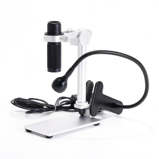 48MP Digital Industrial Video Microscope Camera + 100X C-mount Lens + 56 LED Ring Light For Soldering Repair+ Stand Holder