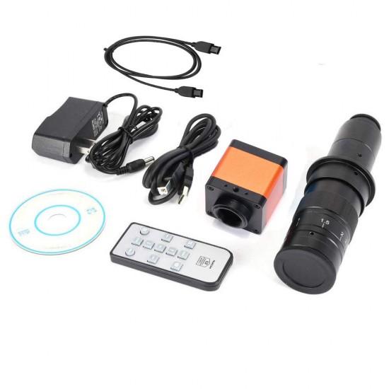 48MP HDMI USB Industrial Electronic Digital Video Microscope Camera 180X Lens