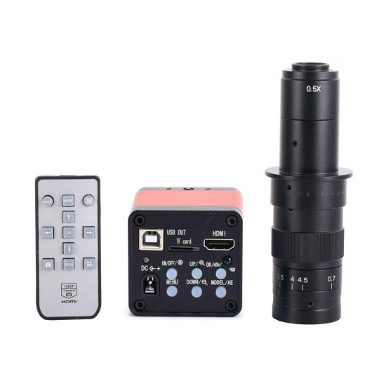 48MP HDMI USB Industrial Electronic Digital Video Microscope Camera 180X Lens