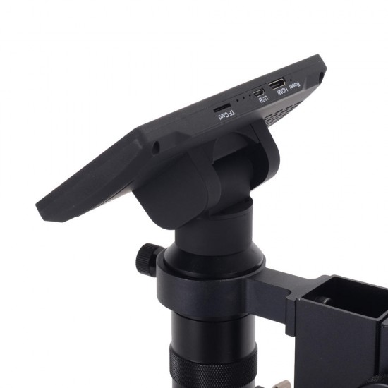 5 Inch Screen 16MP 1080P 60FPS HDMI USB & WIFI Digital Industry Microscope Camera +Table Stand +100X C-mount Lens +40 LED Light