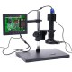720P 1080P VGA Industrial Digital Video Microscope Camera + 180X C mount Lens + 56 LED Ring Light + Stand For PCB Repair