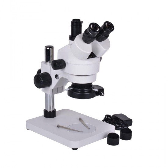 7X-45X Stereo Microscope Visual + 56 LED Light + WF10X20 Eyepiece + C Adapter for LAB PCB 7X-45X Stereo Microscope Visual + 56 LED Light + WF10X20 Eyepiece + C Adapter for LAB PCB