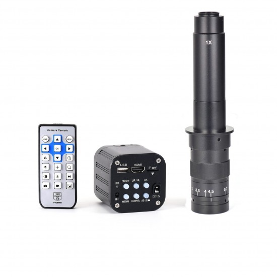 FHD 16MP 4K USB Industrial Electronic Digital Video Microscope Camera 130X 180X 300X C Mount Lens For Phone PCB Soldering FHD 16MP 4K USB Industrial Electronic Digital Video Microscope Camera 130X 180X 300X C Mount Lens For Phone PCB Soldering