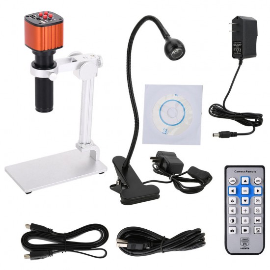 Full HD 24MP 1080P 60FPS Industry Video Microscope Camera HDMI USB Output Magnifier TF Storage Chip Phone Repair Full HD 24MP 1080P 60FPS Industry Video Microscope Camera HDMI USB Output Magnifier TF Storage Chip Phone Repair