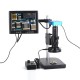 Full Set 34MP Industrial Microscope Camera HDMI USB Outputs with 180X C-mount Lens 60 LED Light Microscope with 8'' HD LCD Screen Full Set 34MP Industrial Microscope Camera HDMI USB Outputs with 180X C-mount Lens 60 LED Light Microscope with 8'' HD LCD Screen
