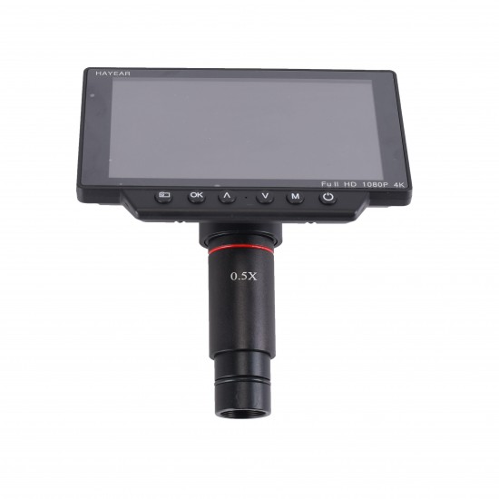HY-1070 Microscope 16 Megapixel 4K 1080P USB Support WIFI Connection Digital Microscope with 1.0X 0.5X C-MOUNT Adapter