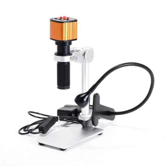 MINI Microscope 16MP 130X 4.5X Zoom USB Industrial Electronic Digital Video Soldering Microscope Camera Magnifier Set for Phone PCBTHT Reparing with LED Light and Stand